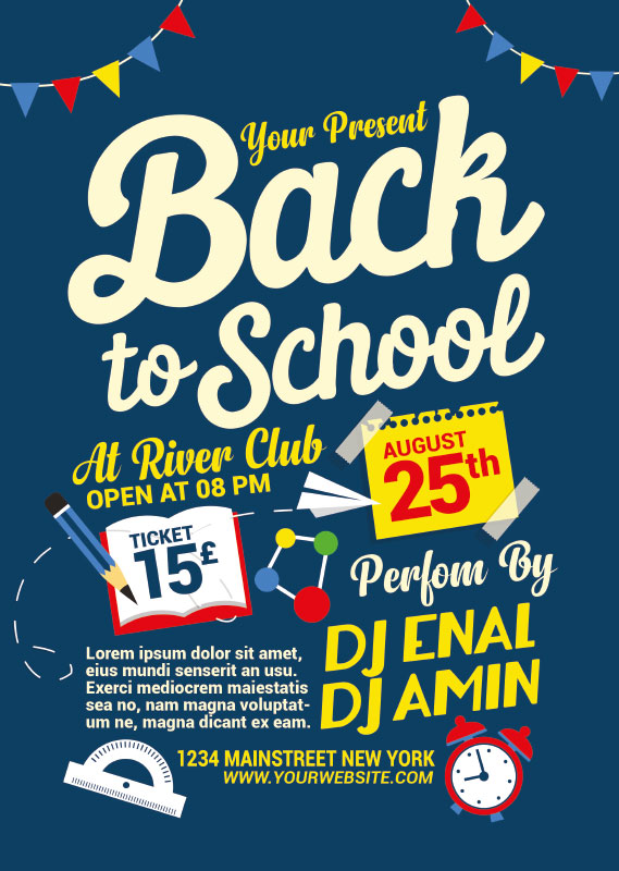 Student-portfolio-Back-To-School-Flyer-Template