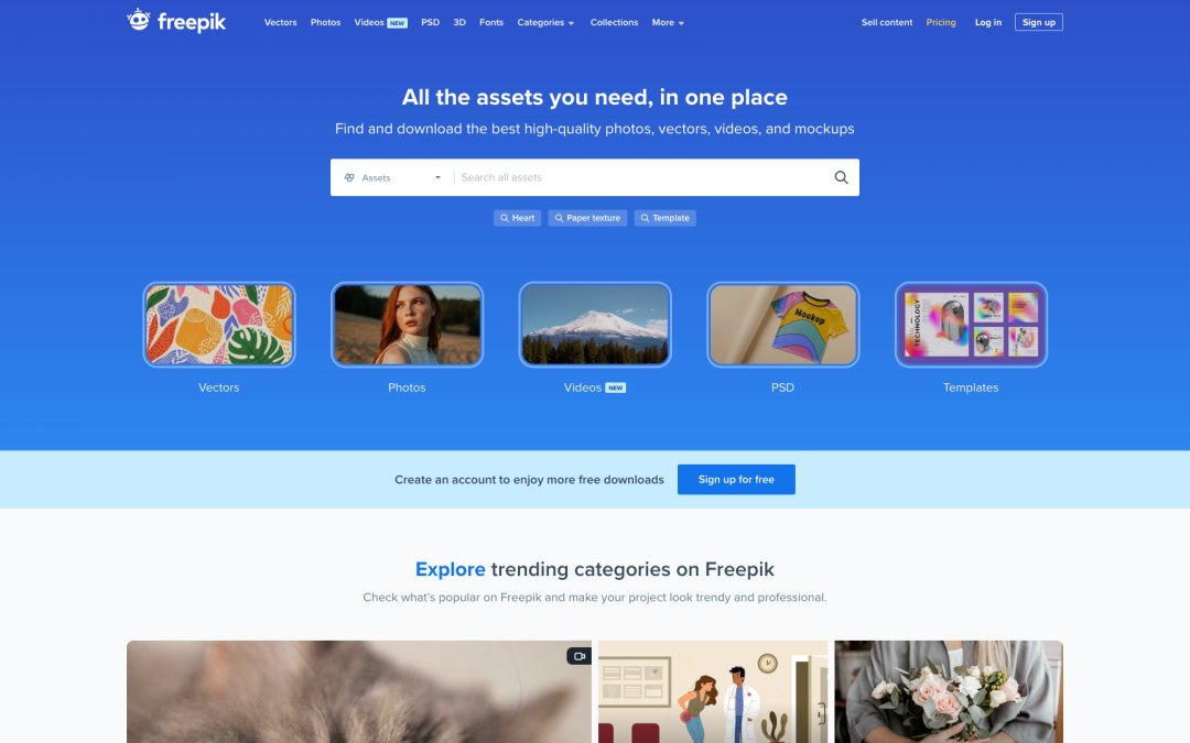 What is www.freepik.com and its purpose?
